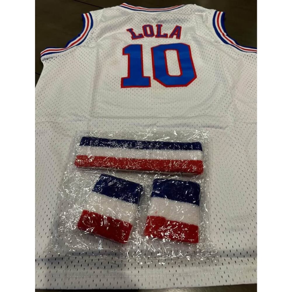 new: Youth Lola Tune Squad Jersey #10 & headband/wrist bands YM